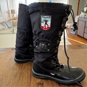 Pajar Canada Tall Black Winter Grip-Lace Up Waterproof, Insulated Women’s 8/8.5
